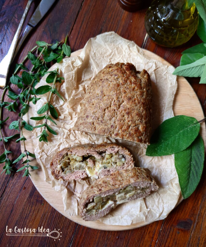 Polpettone con ripieno di melanzane, La Gustosa Idea