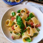 Calamarata friggitelli e crema di pecorino, La Gustosa Idea