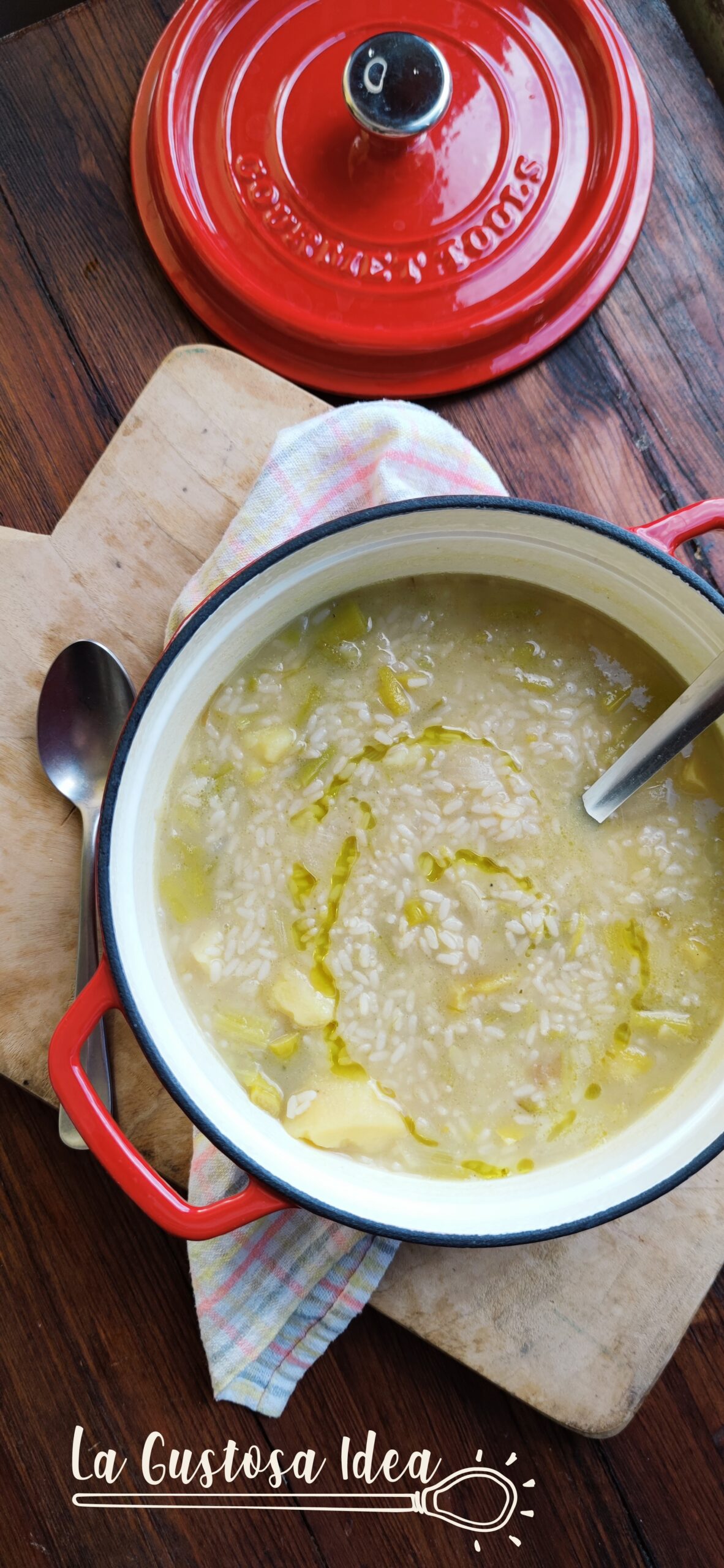 Minestra di riso patate e porri - La Gustosa Idea - Ricetta invernale
